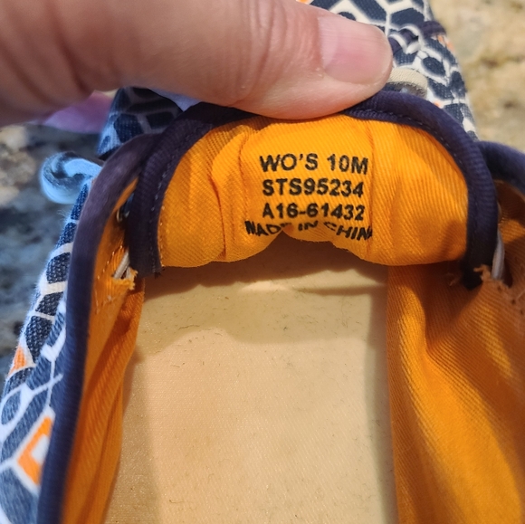 Sperry Blue and Orange Patterned Flats - Picture 3 of 5